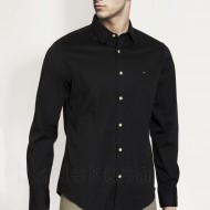 Tommy Hilfiger Czarna Koszula meska - stretch 